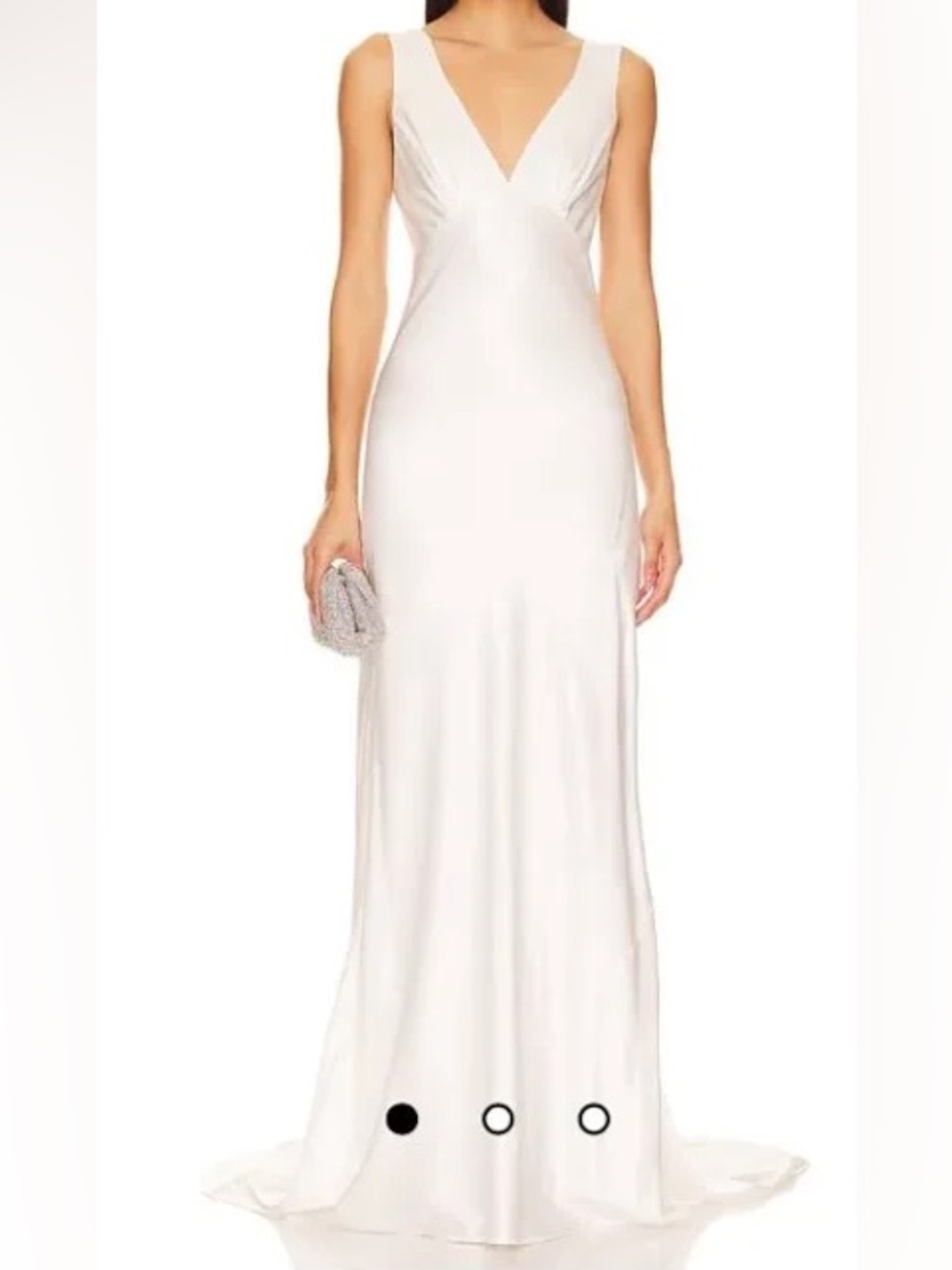 Alexis Celine Elegant V-Neck White Maxi Dress *Worn Once & Looks Like New*